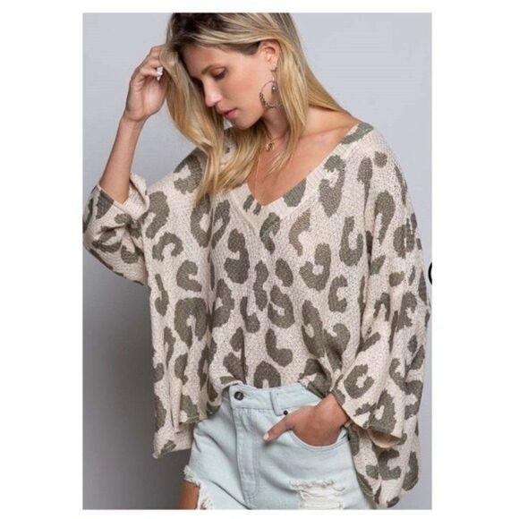 Copy - Animal Print lightweight Sweater - Picture 5 of 15